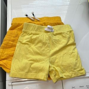 (2) Yellow shorts | 18-24 months